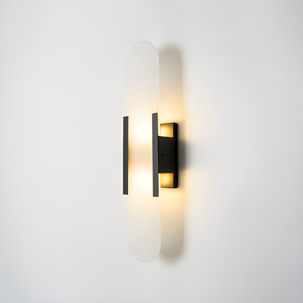Chan Black and Gold LED Wall Lamp
