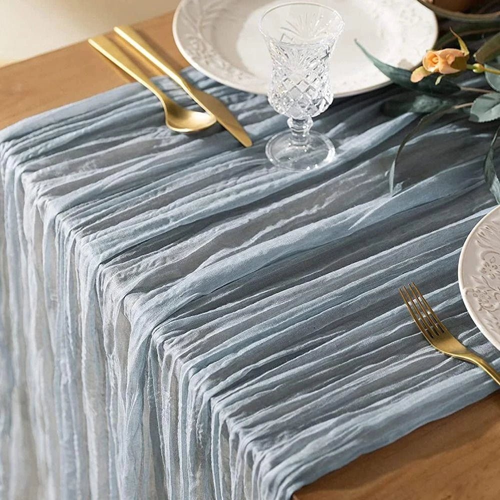 Cheesecloth Table Runner 10 Piece Set - Lattea Global