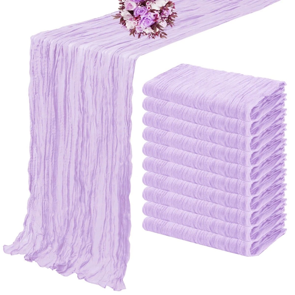 Cheesecloth Table Runner 10 Piece Set - Lattea Global