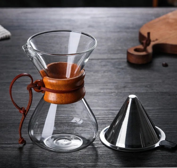 Chemex Coffee Pot with Hario V60 Dripper Set - Lattea Global