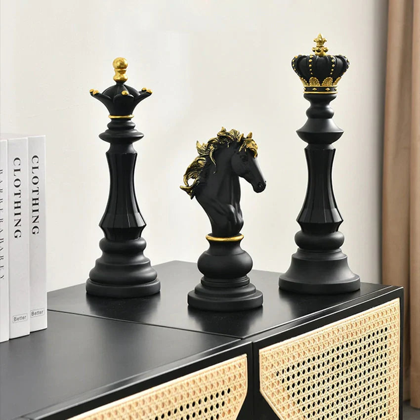 Chess Piece Sculpture – Artisan Resin Decor