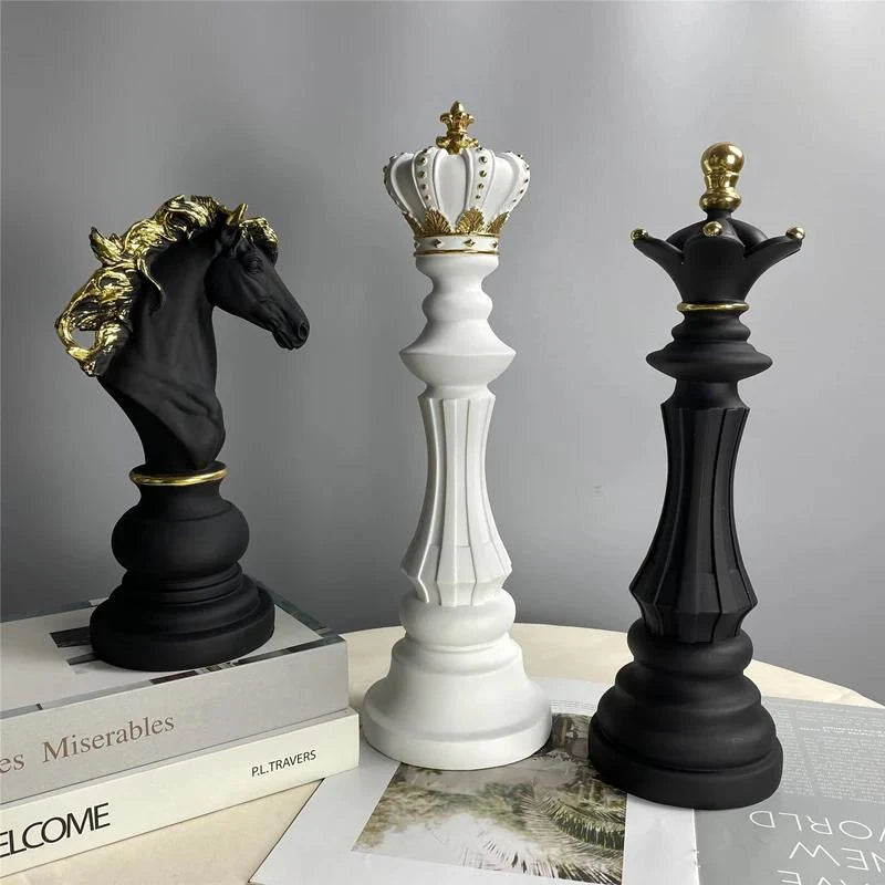 Chess Piece Sculpture – Artisan Resin Decor