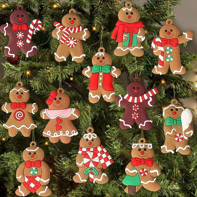 Christmas Cookie Ornaments for Tree Decoration - 12 Pieces - Lattea Global