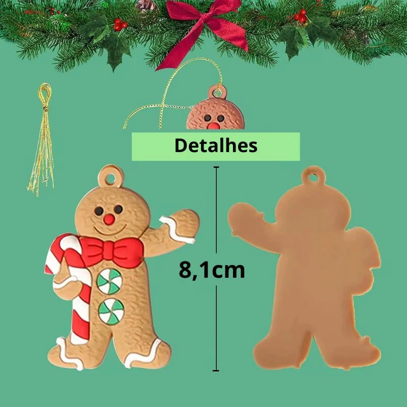 Christmas Cookie Ornaments for Tree Decoration - 12 Pieces - Lattea Global