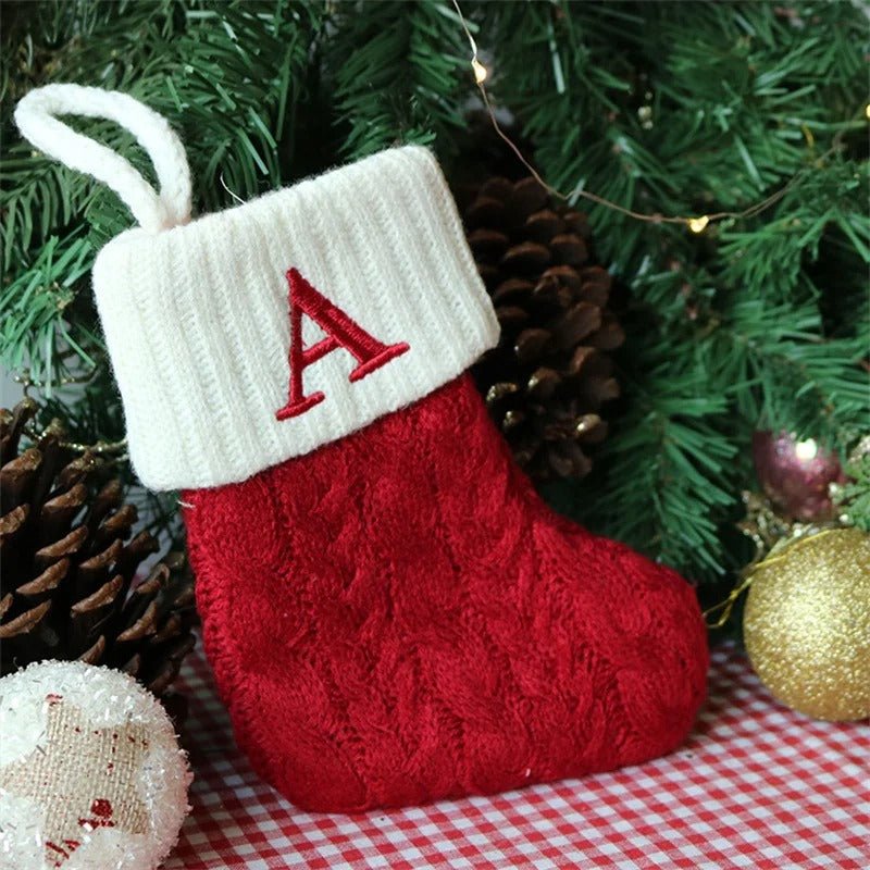 Christmas Stockings with Alphabet Letters - Choose Your Initial - Lattea Global