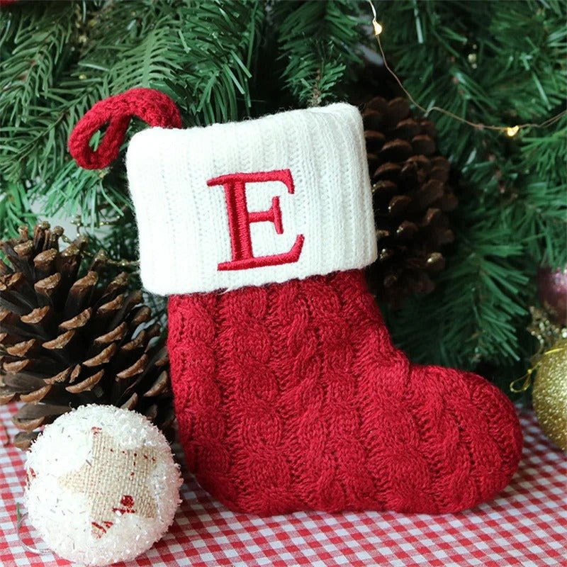 Christmas Stockings with Alphabet Letters - Choose Your Initial - Lattea Global