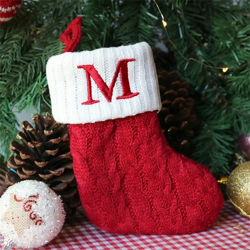 Christmas Stockings with Alphabet Letters - Choose Your Initial - Lattea Global