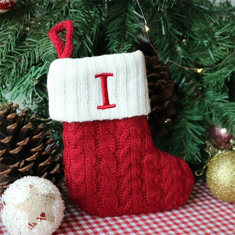 Christmas Stockings with Alphabet Letters - Choose Your Initial - Lattea Global