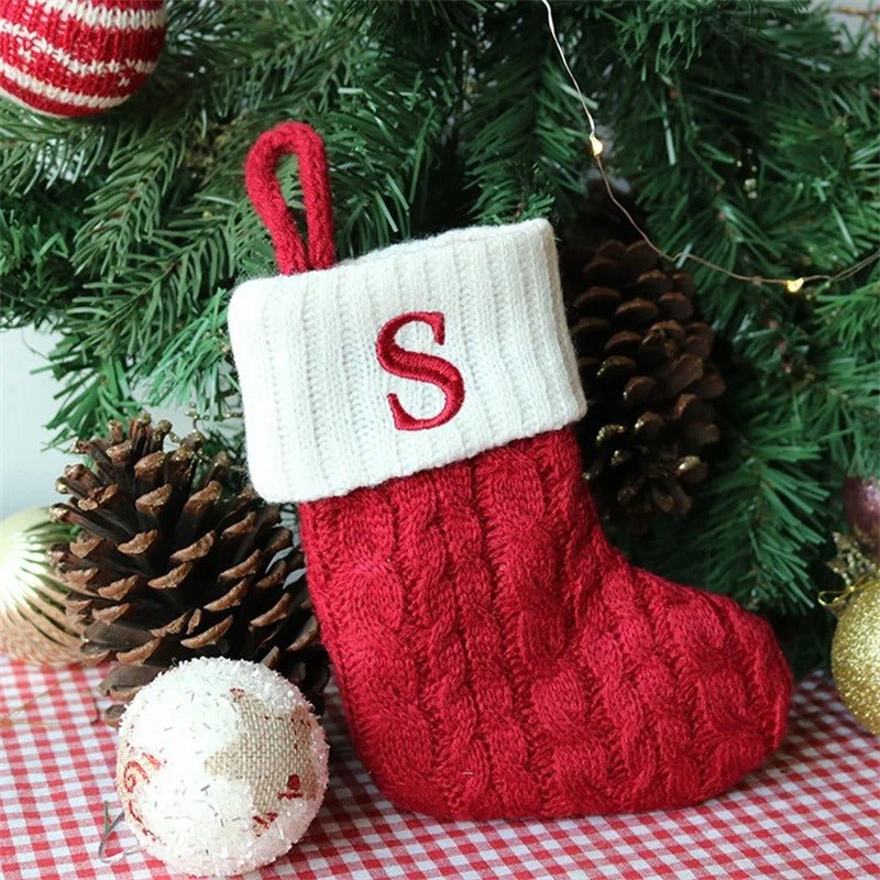 Christmas Stockings with Alphabet Letters - Choose Your Initial - Lattea Global