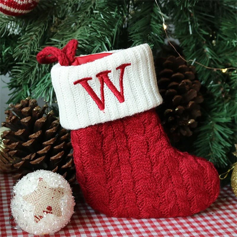 Christmas Stockings with Alphabet Letters - Choose Your Initial - Lattea Global