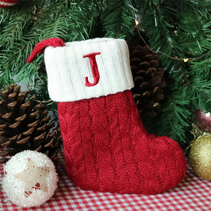 Christmas Stockings with Alphabet Letters - Choose Your Initial - Lattea Global