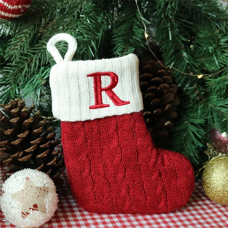 Christmas Stockings with Alphabet Letters - Choose Your Initial - Lattea Global