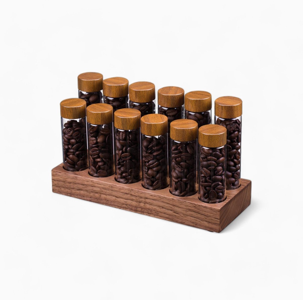 Coffee Beans Storage Container Tube Glass Display Rack - Lattea Global