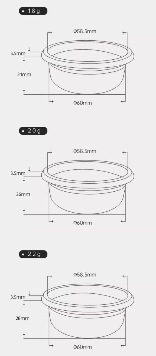 Coffee Espresso Filter Basket 58 mm - Lattea Global