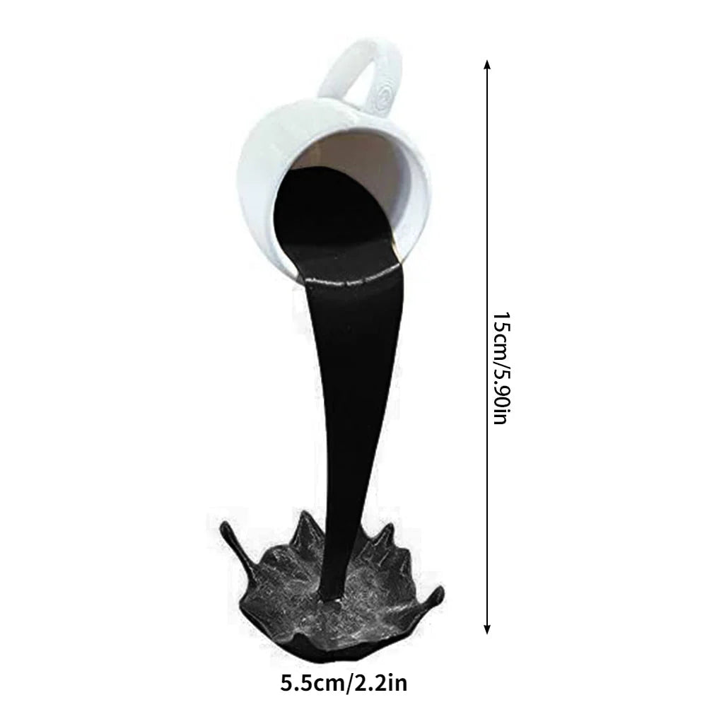 Coffee Spill Statue | Quirky Art Decor for Coffee Lovers - Lattea Global