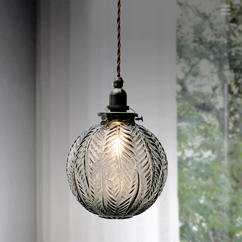 Colonial-Inspired Glass Pendant Lamp