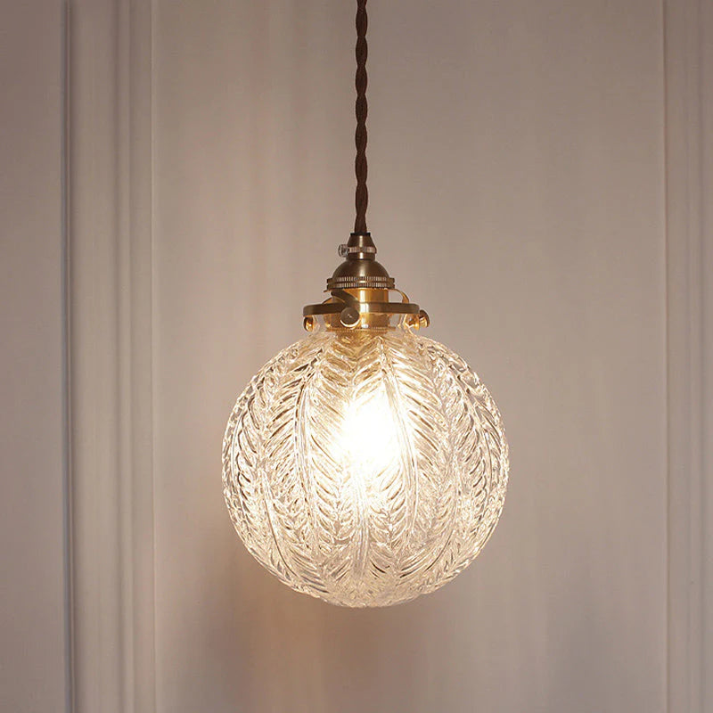 Colonial-Inspired Glass Pendant Lamp