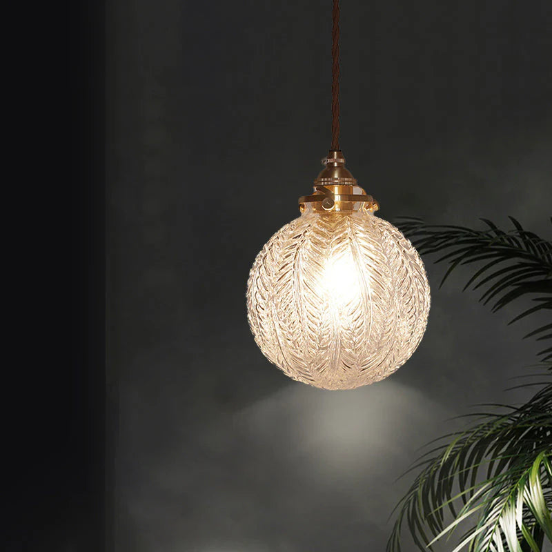 Colonial-Inspired Glass Pendant Lamp