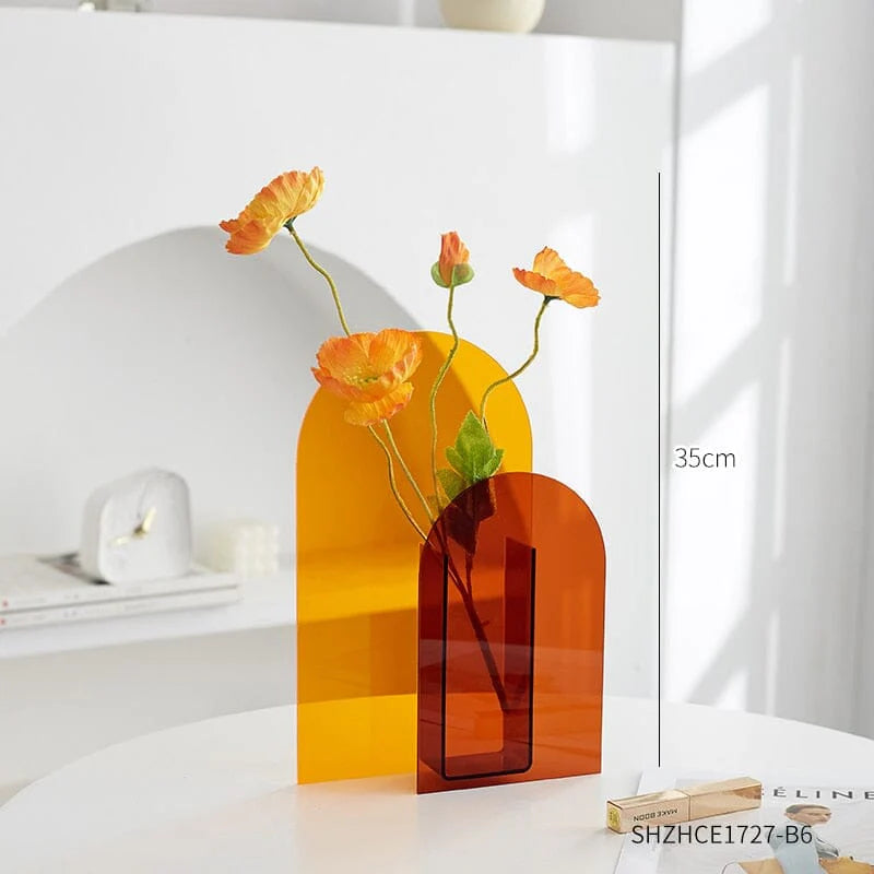 Colorful Acrylic Vase for Indoor Plants