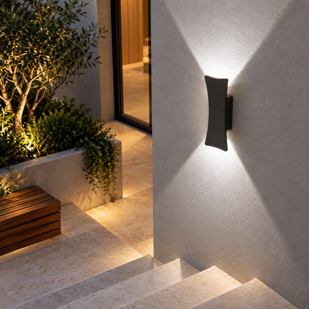 Concave IP65 Up and Down LED Outdoor Wall Light