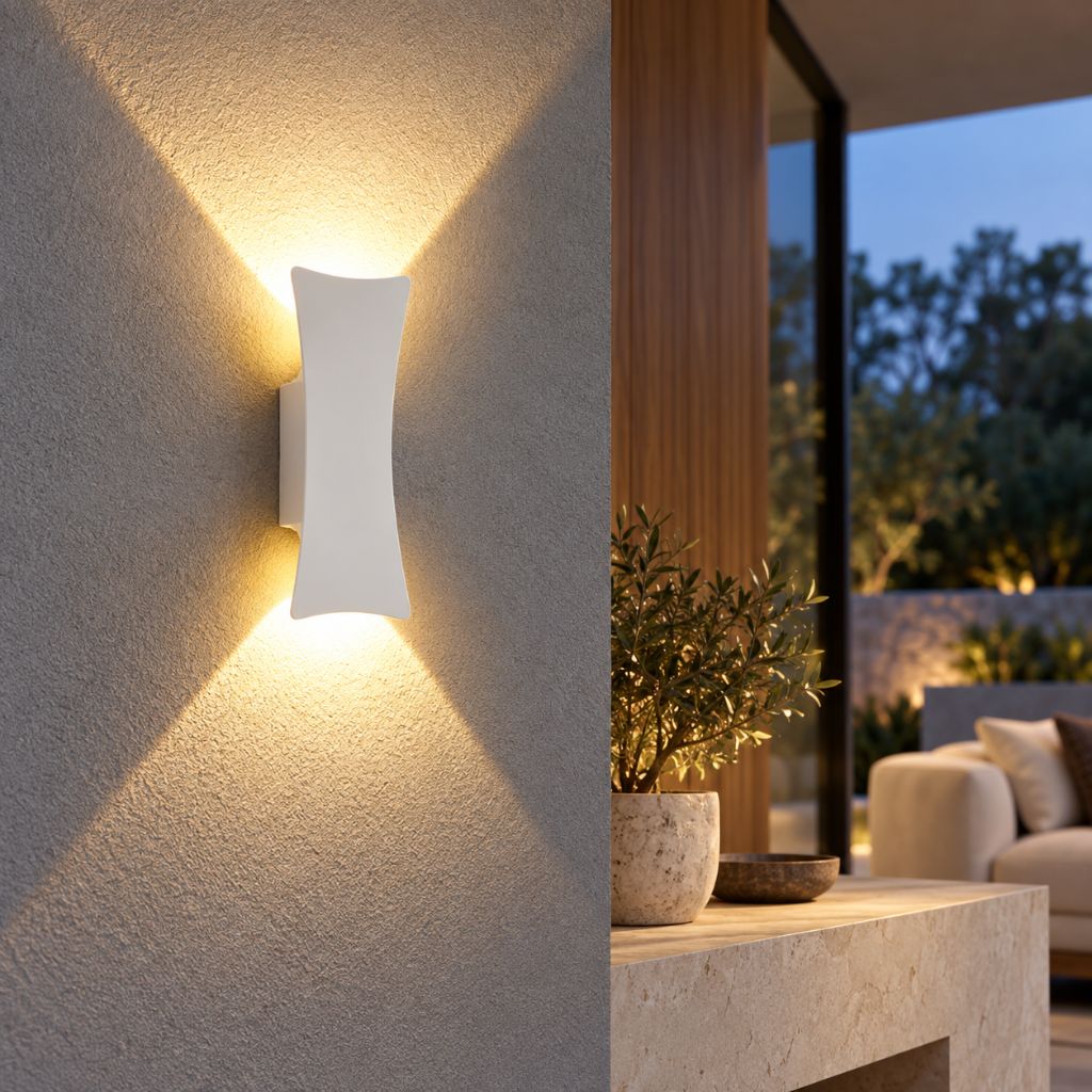 Concave IP65 Up and Down LED Outdoor Wall Light