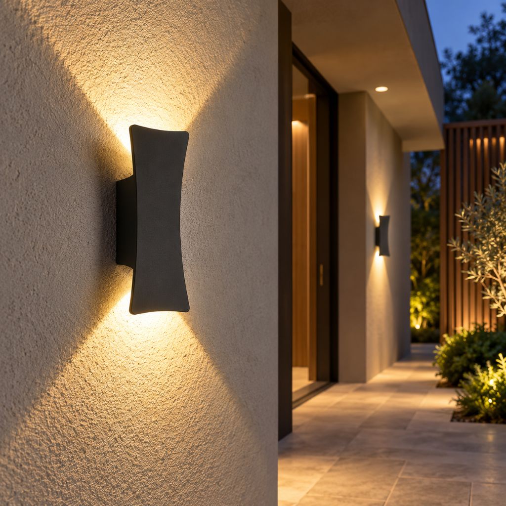 Concave IP65 Up and Down LED Outdoor Wall Light