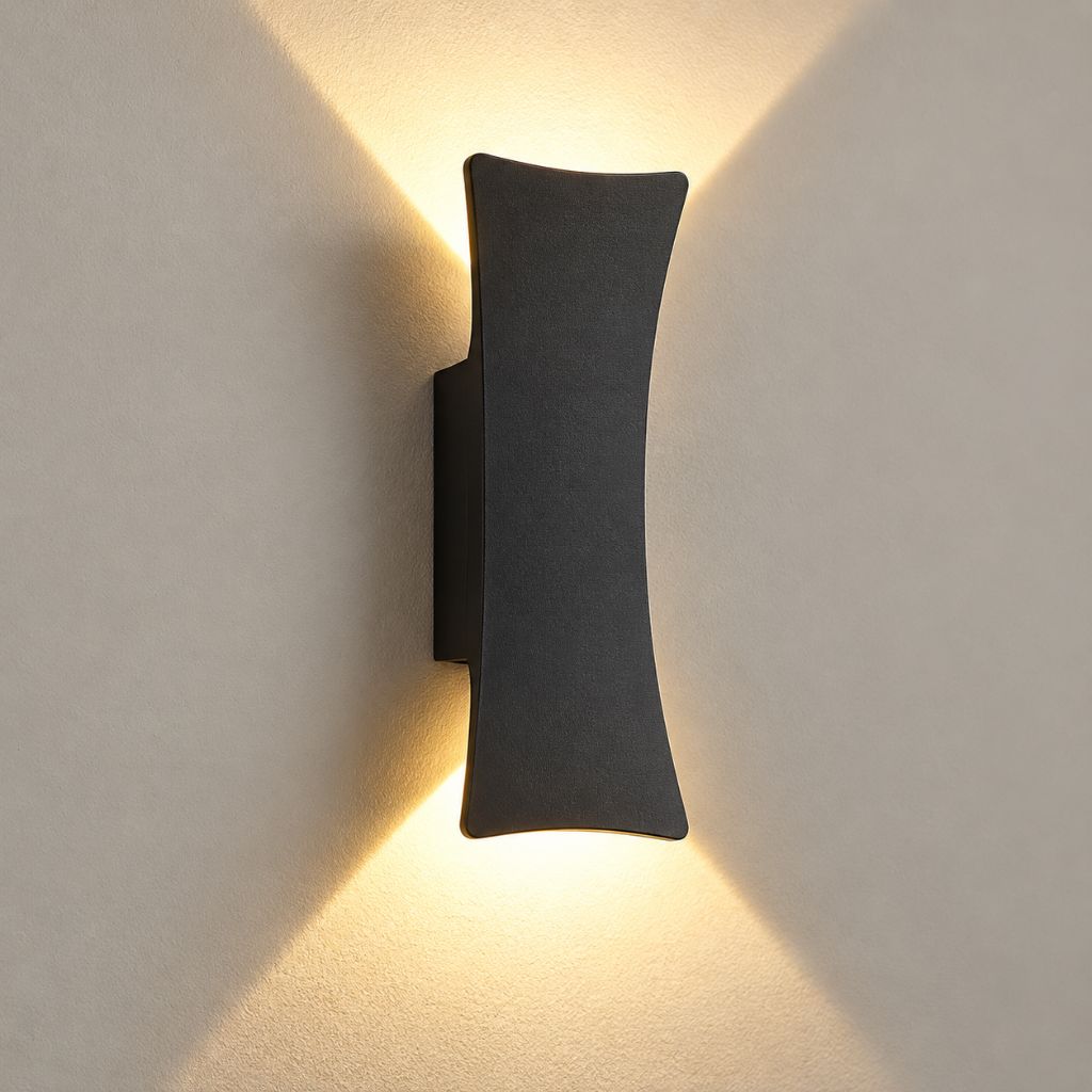 Concave IP65 Up and Down LED Outdoor Wall Light