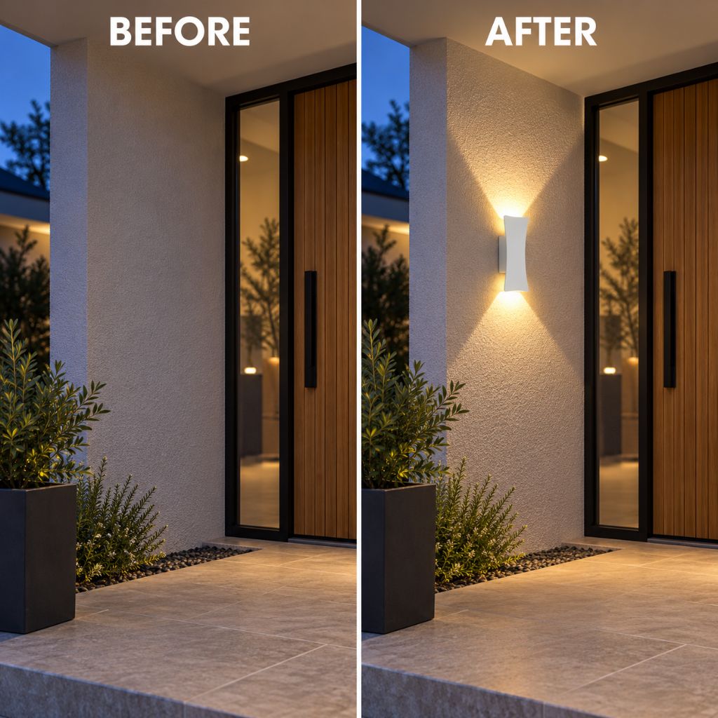 Concave IP65 Up and Down LED Outdoor Wall Light