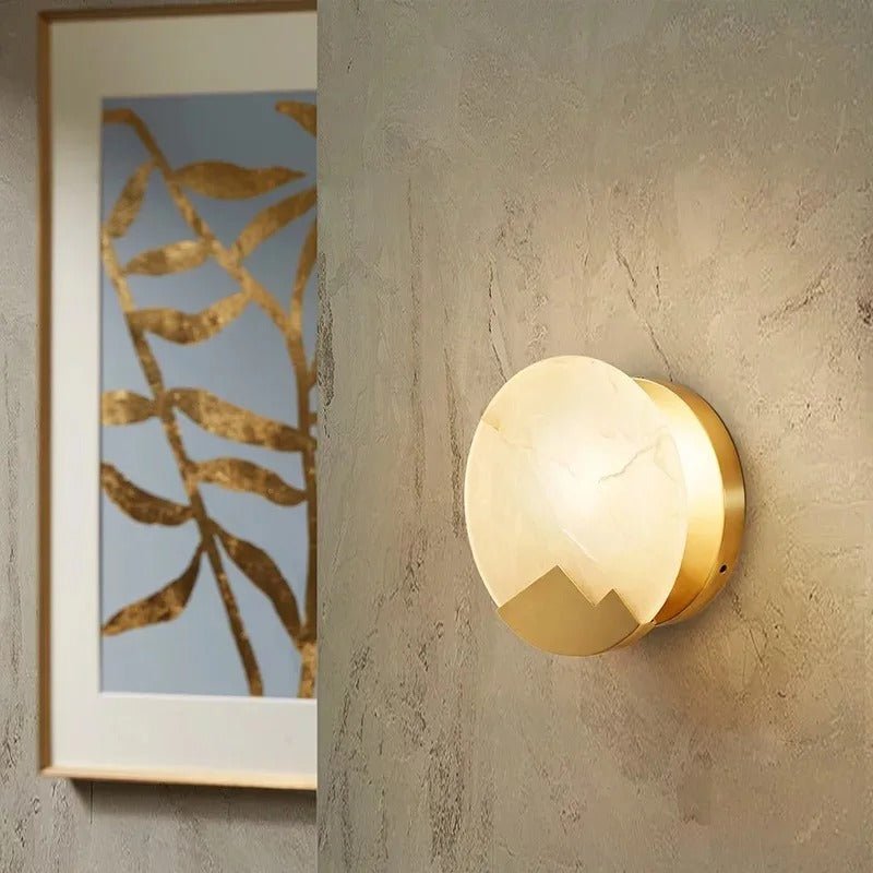 Copper Moon Alabaster Wall Sconce - Lattea Global