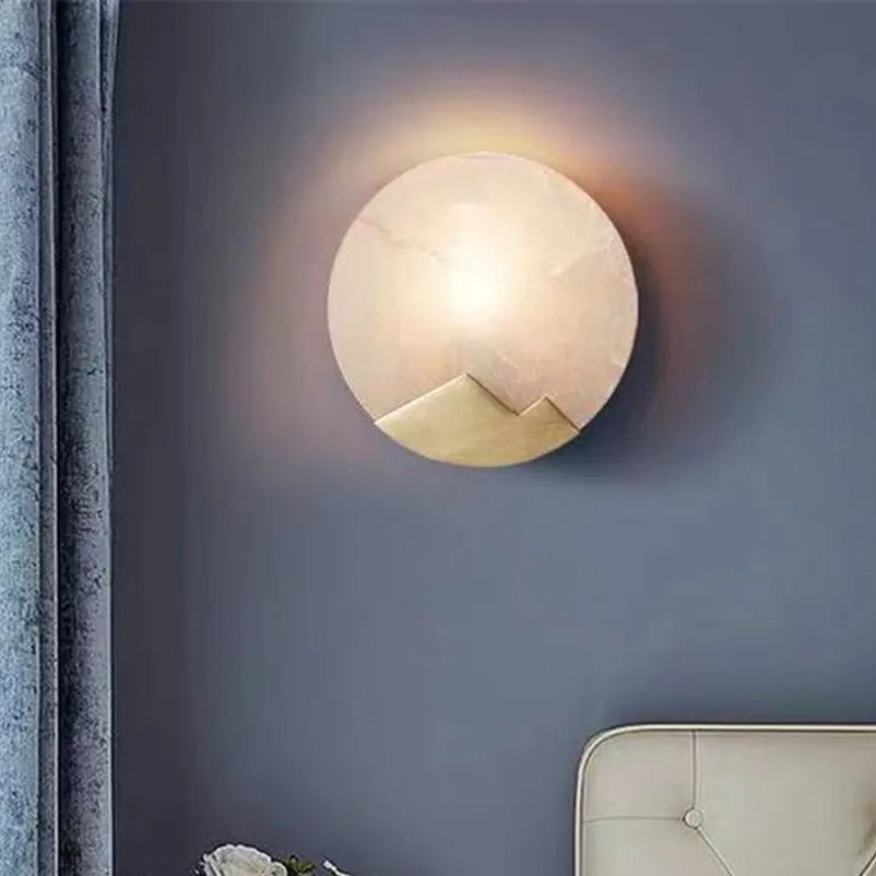 Copper Moon Alabaster Wall Sconce - Lattea Global