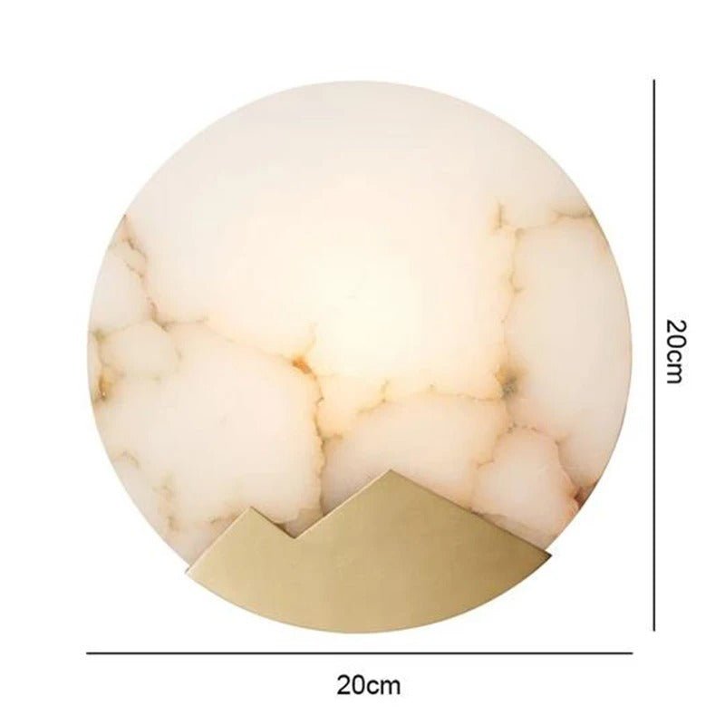 Copper Moon Alabaster Wall Sconce - Lattea Global
