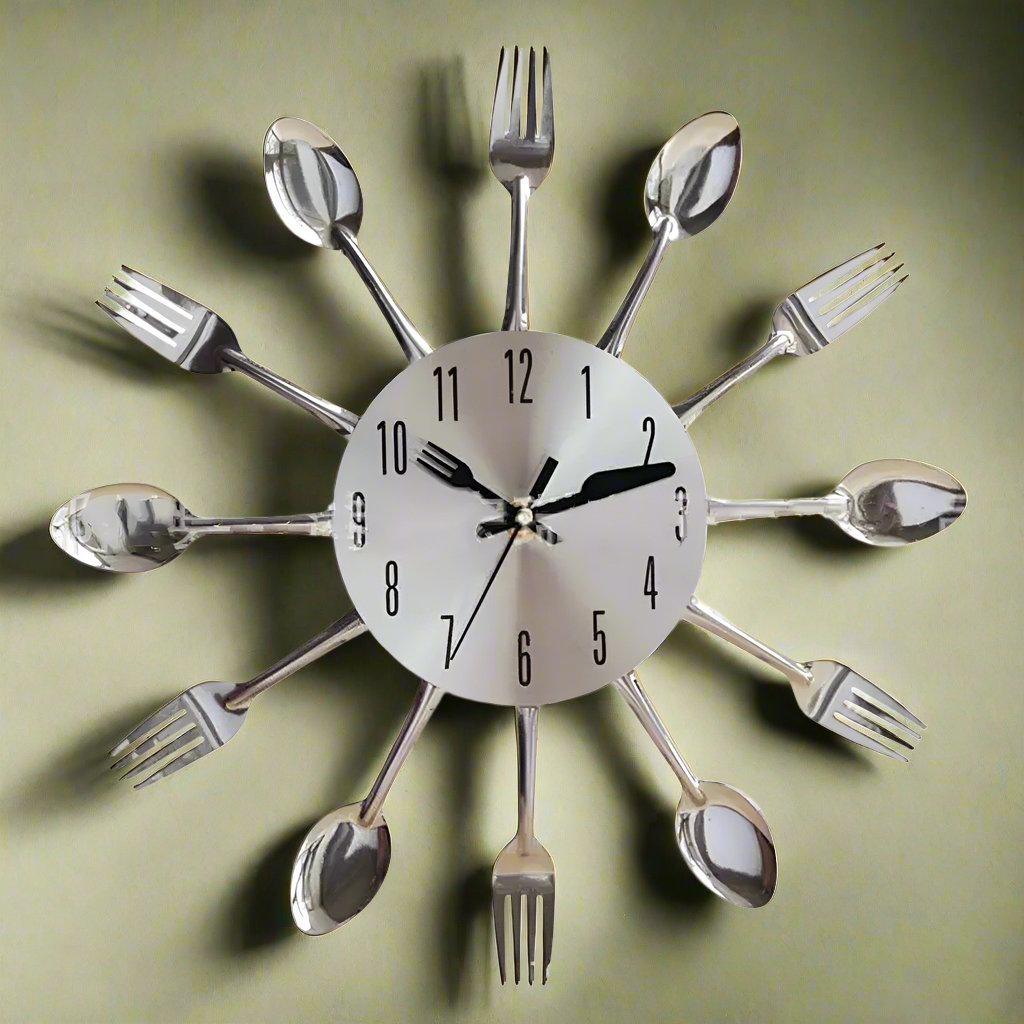 Cutlery Design Wall Clock for Kitchen - Lattea Global