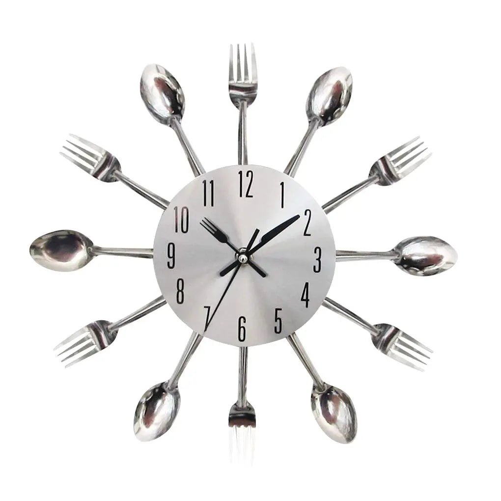 Cutlery Design Wall Clock for Kitchen - Lattea Global