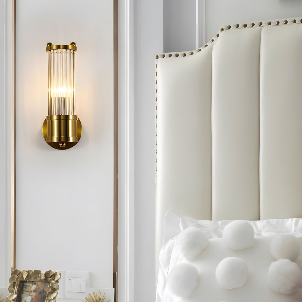 Cylindrical Glass Wall Sconce - Lattea Global