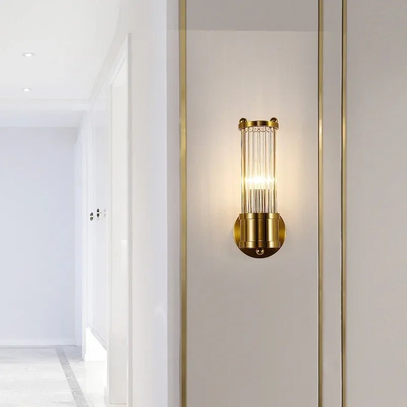 Cylindrical Glass Wall Sconce - Lattea Global