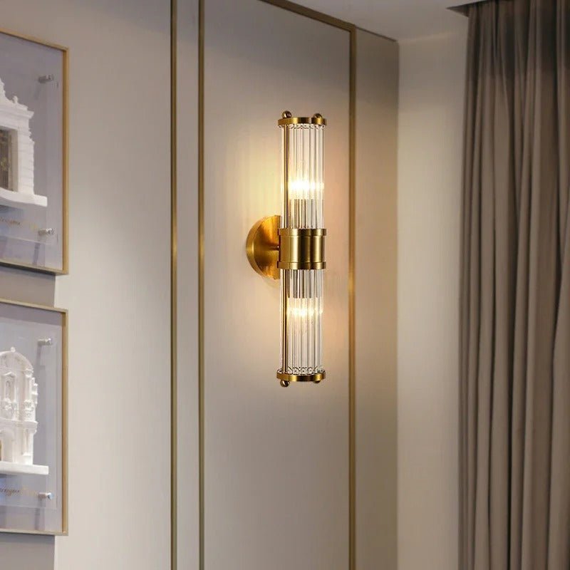 Cylindrical Glass Wall Sconce - Lattea Global
