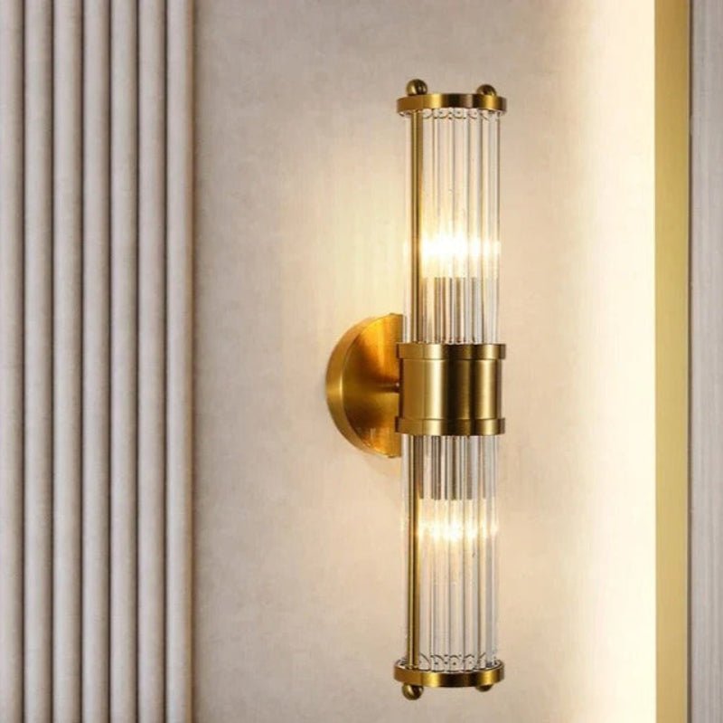 Cylindrical Glass Wall Sconce - Lattea Global