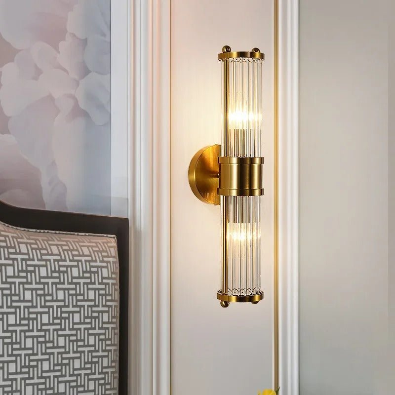 Cylindrical Glass Wall Sconce - Lattea Global