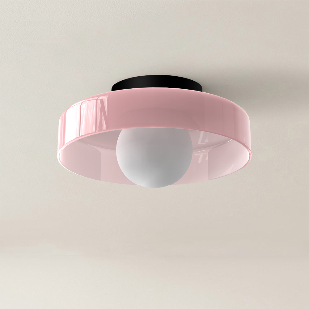 Sleek Round Glass Ceiling Light