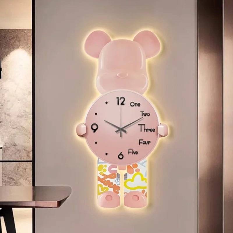Decorative Bear Wall Clock – Unique Design for Kids Room - Lattea Global