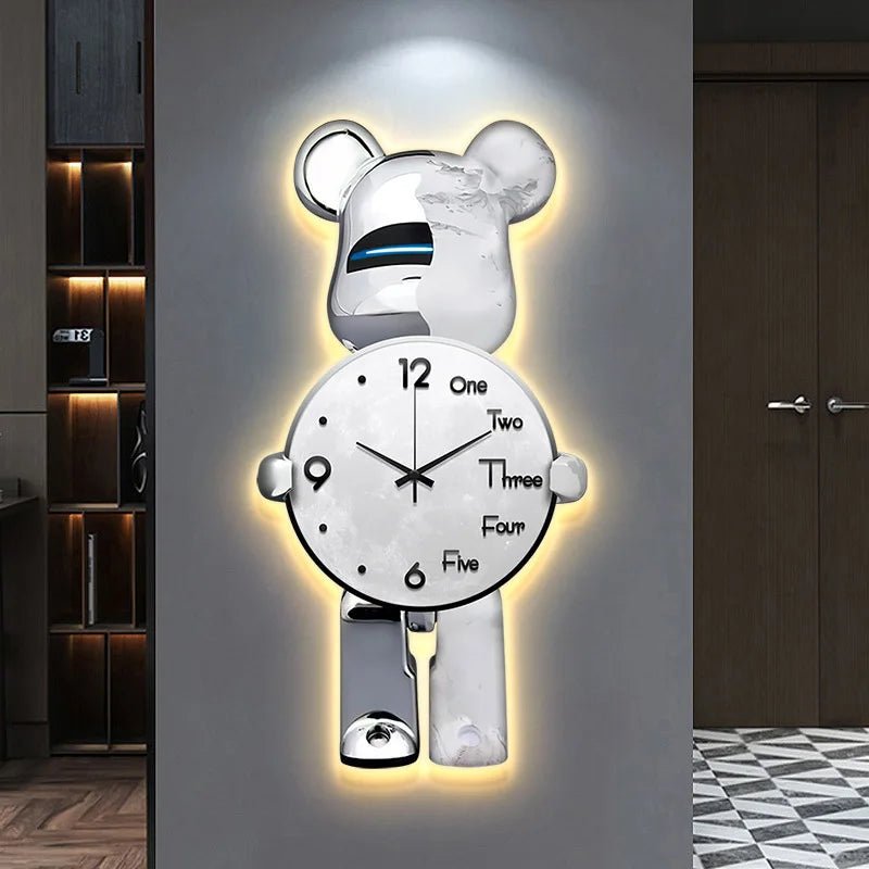 Decorative Bear Wall Clock – Unique Design for Kids Room - Lattea Global