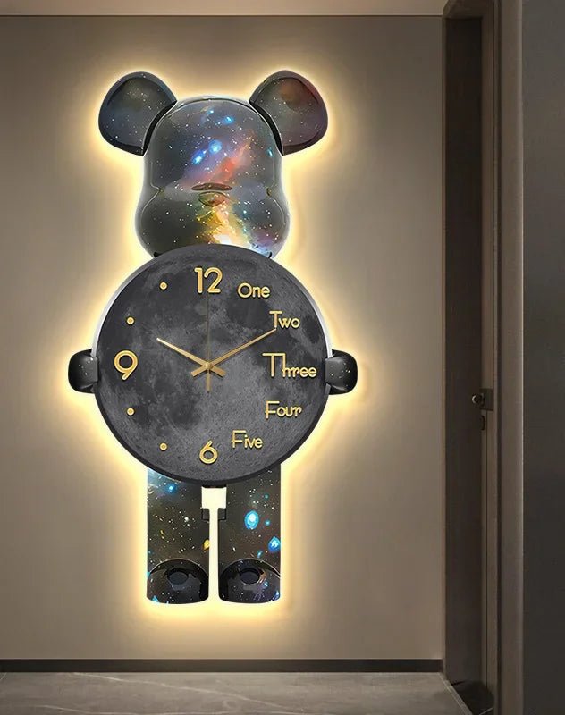 Decorative Bear Wall Clock – Unique Design for Kids Room - Lattea Global