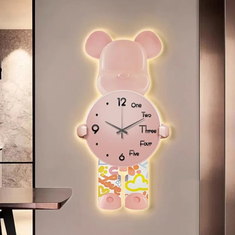 Decorative Bear Wall Clock – Unique Design for Kids Room