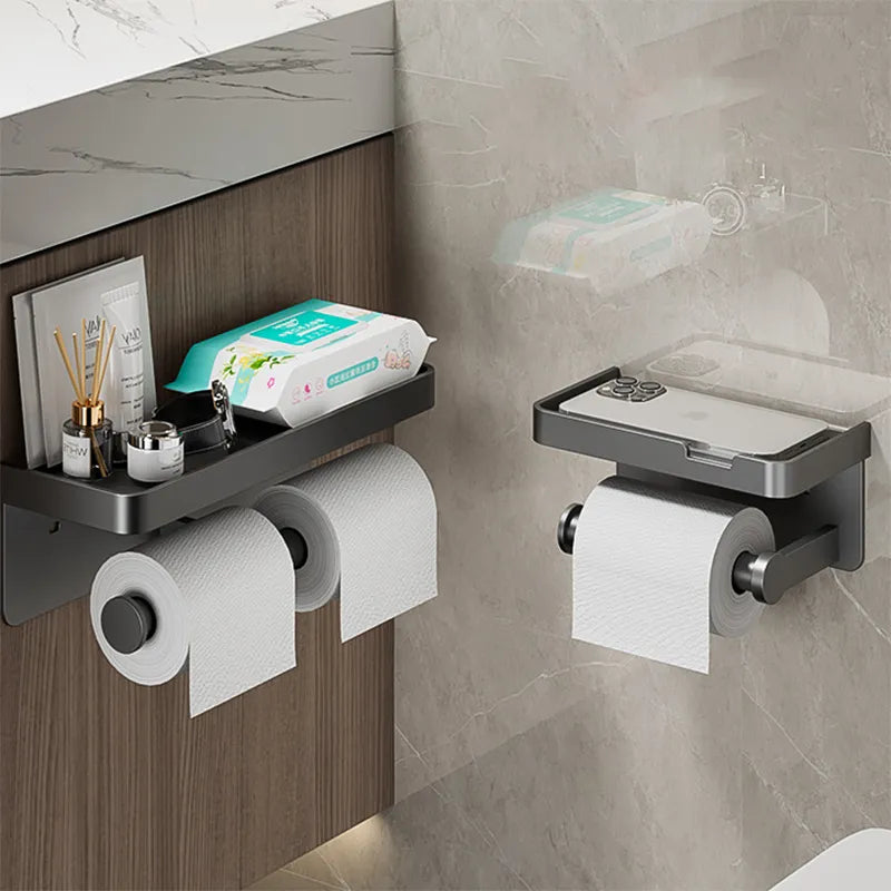 Aluminium Double Toilet Paper Holder