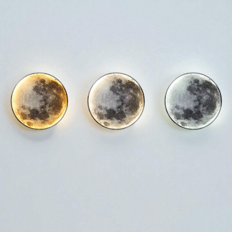 Dimmable LED Moon Wall Sconce with Remote Control