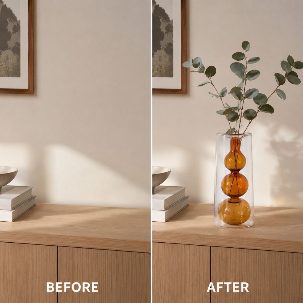 Double-Layer Color Inlay Glass Vase