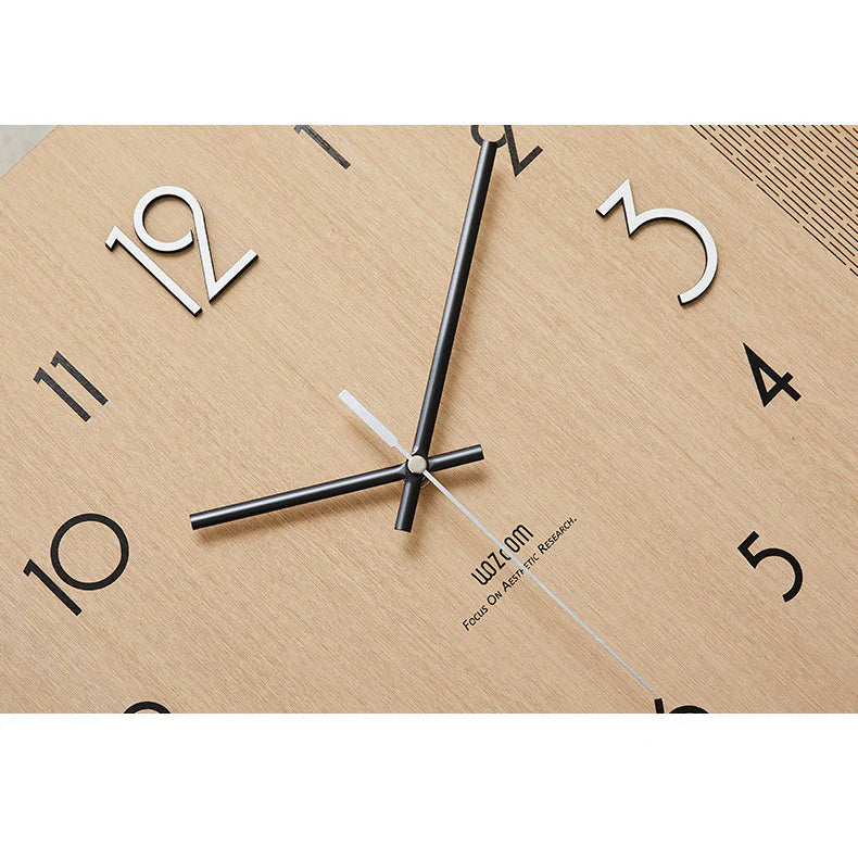 Double-Sided Wooden Corner Wall Clock – Minimalist Design