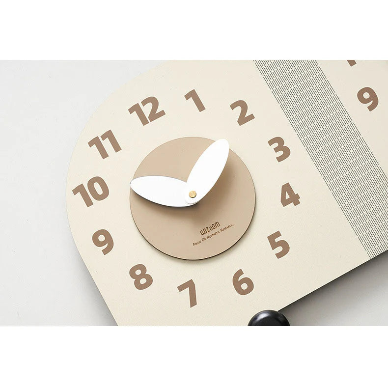 Double-Sided Wooden Corner Wall Clock – Walnut Design