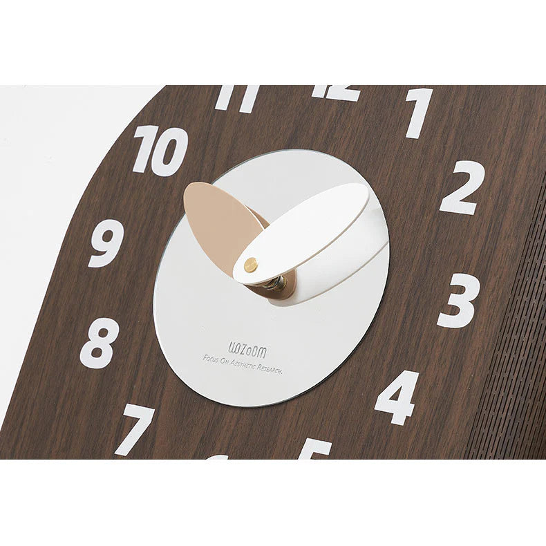 Double-Sided Wooden Corner Wall Clock – Walnut Design