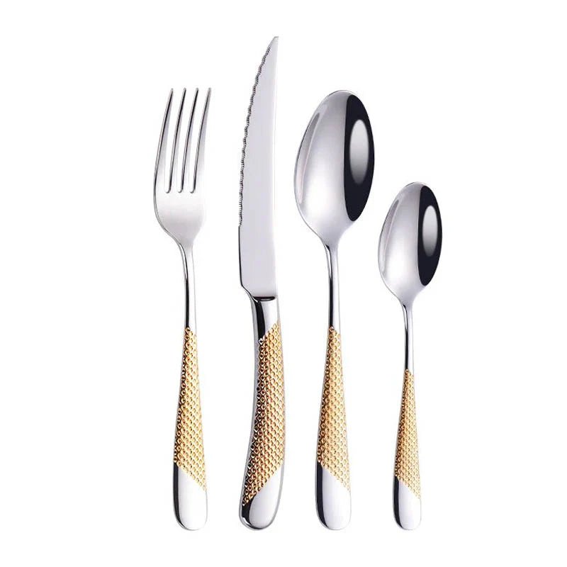 Drillan Cutlery Set with Luxury Textured Design - Lattea Global